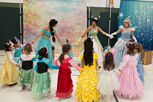 Kids watching princesses dance