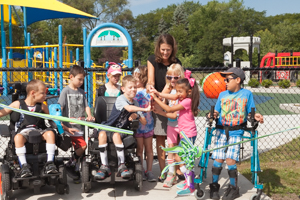 Ribbon cutting at the park