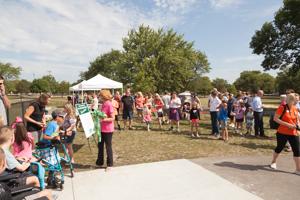 Crowd at the park