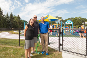 Adults smiling at the park