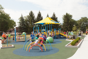 Full playground at the park