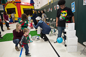 Kids playing Christmas game