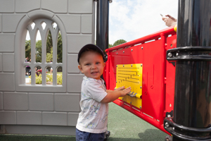 Child playing with toy at the park