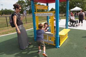 Kids playing on playground