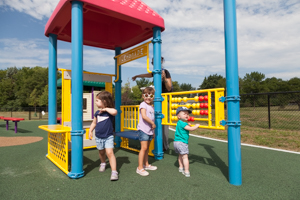 Kids playing on playground