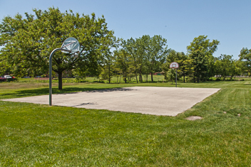 Basketball court at the park