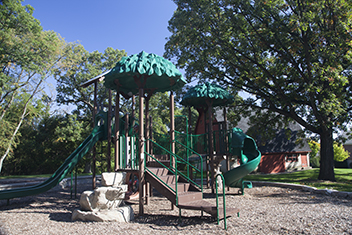 Playground with canopies